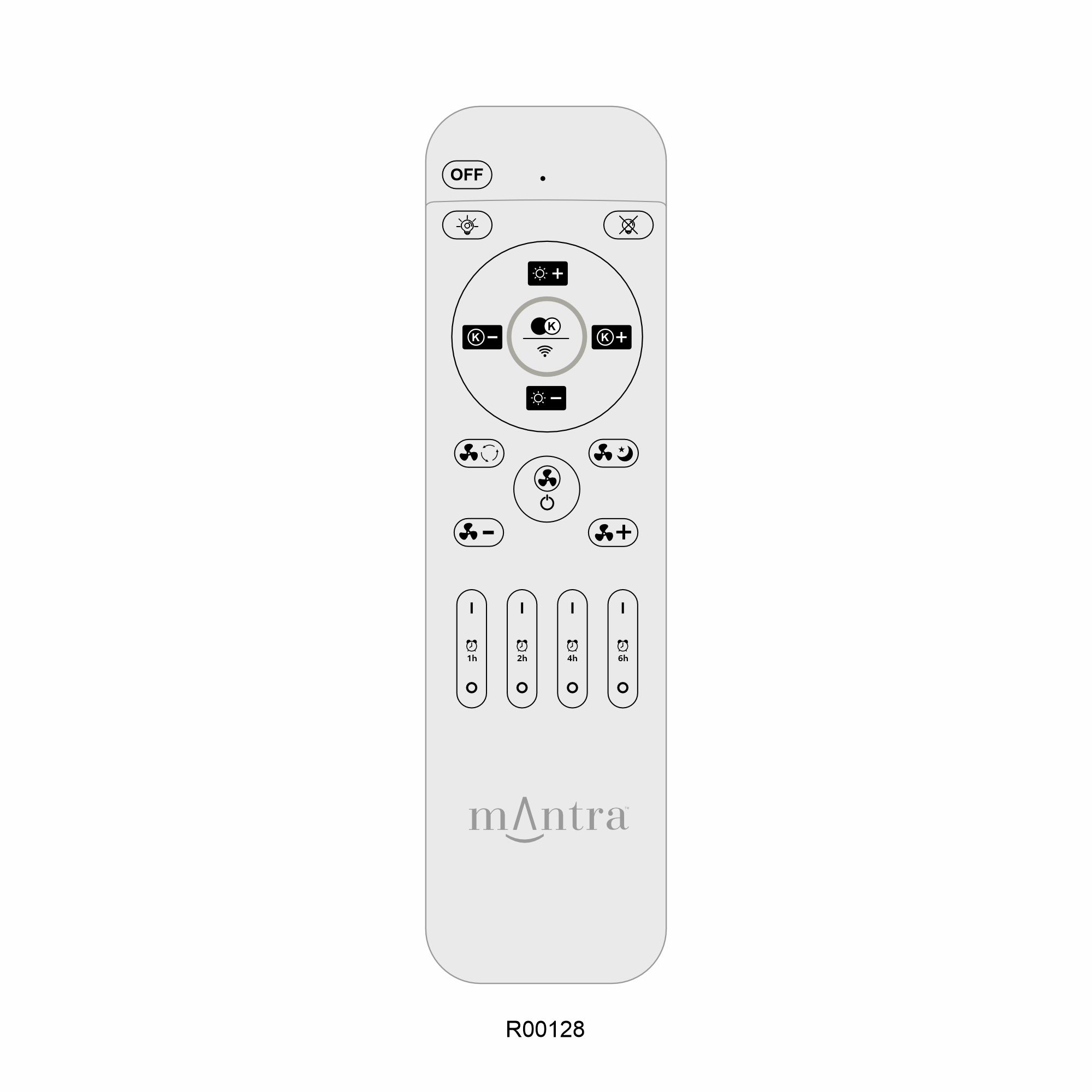 Tibet 70W LED Dimmable Ceiling Light & Fan, Remote / APP / Voice Controlled White M7123  Mantra Tibet